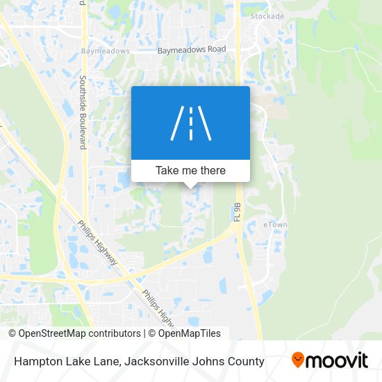 Hampton Lake Lane map