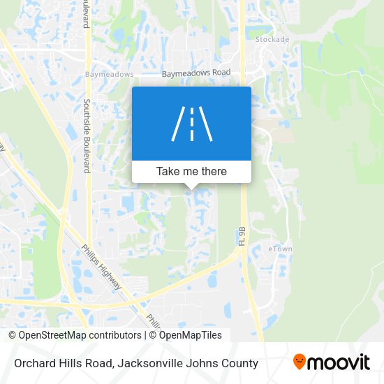 Orchard Hills Road map