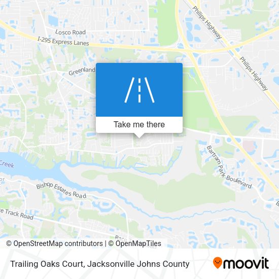 Mapa de Trailing Oaks Court
