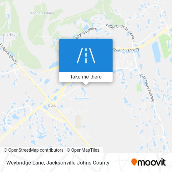 Weybridge Lane map