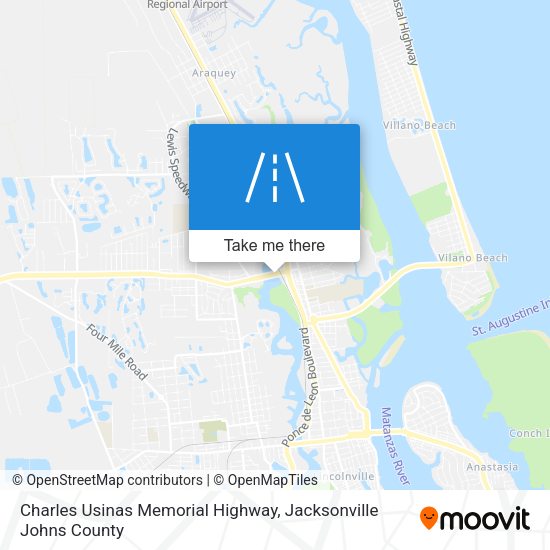 Charles Usinas Memorial Highway map