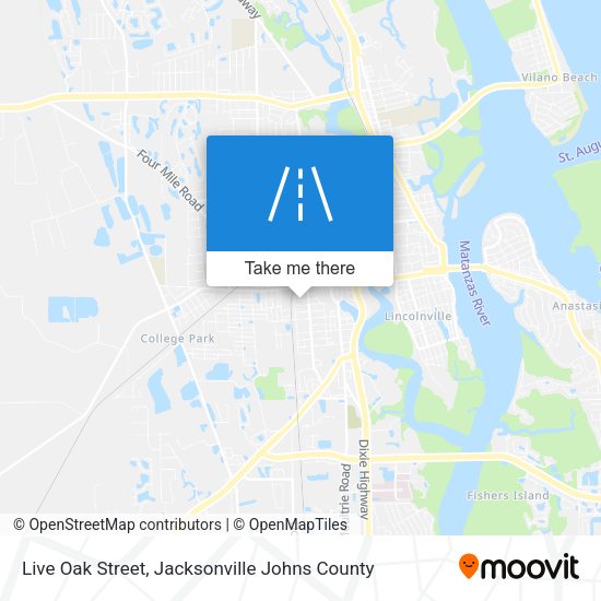 Mapa de Live Oak Street