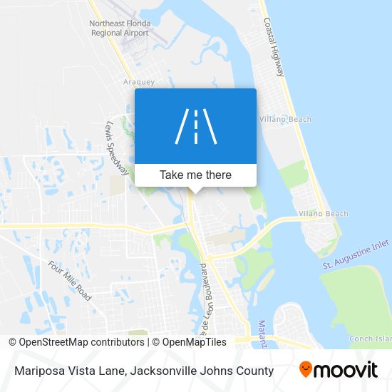 Mariposa Vista Lane map