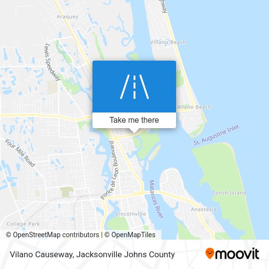 Mapa de Vilano Causeway