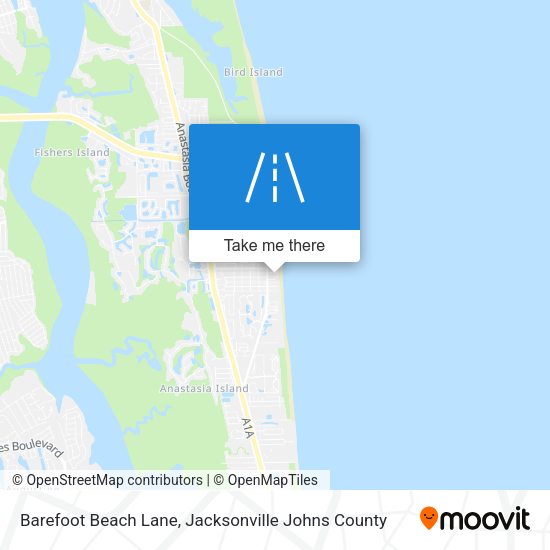 Barefoot Beach Lane map