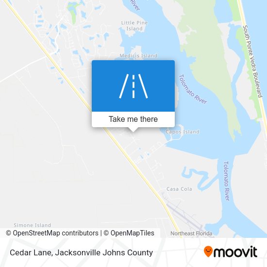 Cedar Lane map