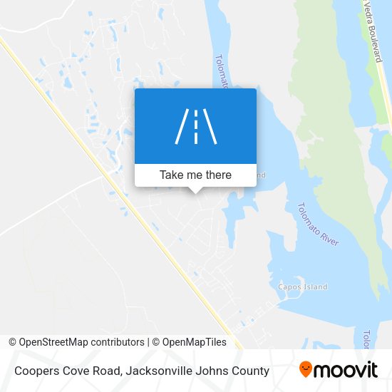 Coopers Cove Road map