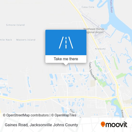 Gaines Road map