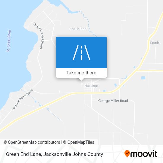 Green End Lane map