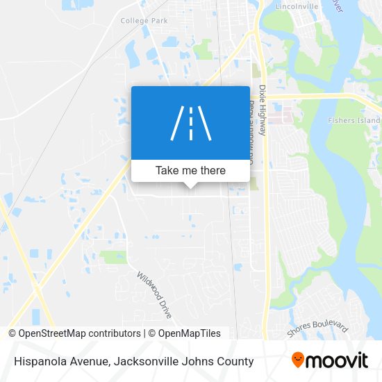 Hispanola Avenue map