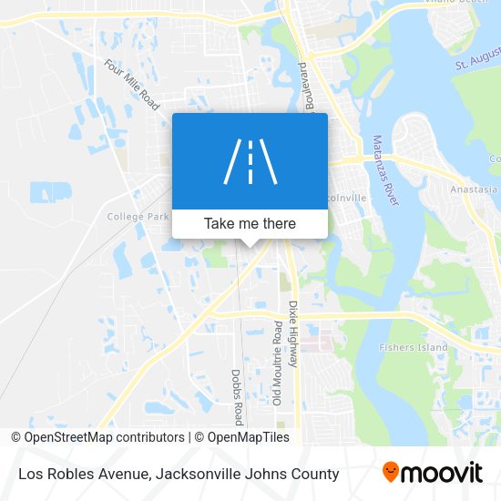 Los Robles Avenue map