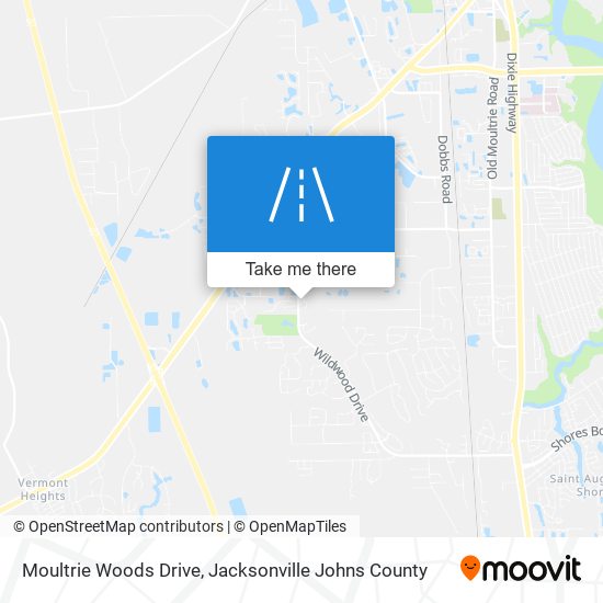 Moultrie Woods Drive map