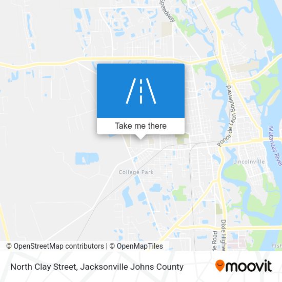North Clay Street map