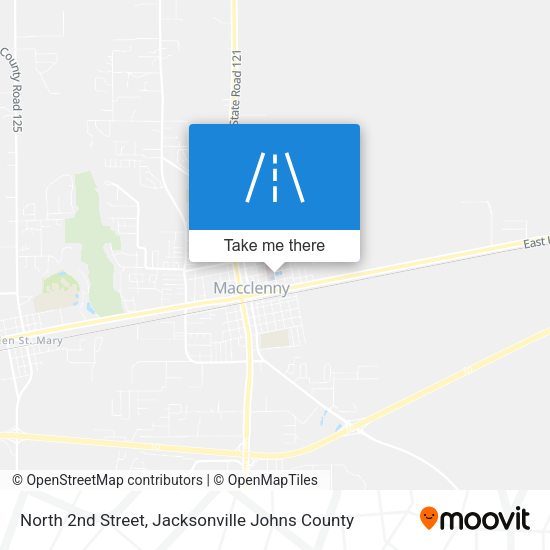 North 2nd Street map