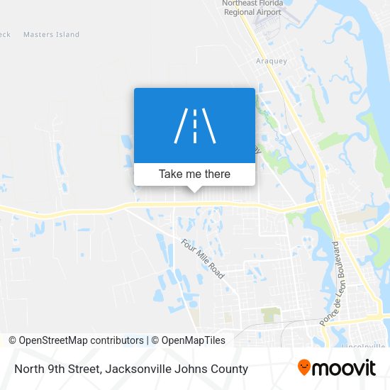 North 9th Street map