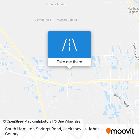 Mapa de South Hamilton Springs Road