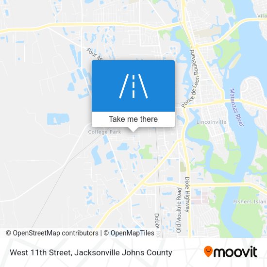 West 11th Street map