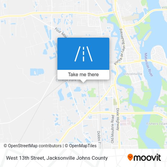 West 13th Street map