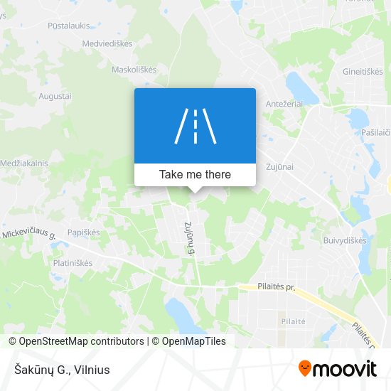 Šakūnų G. map