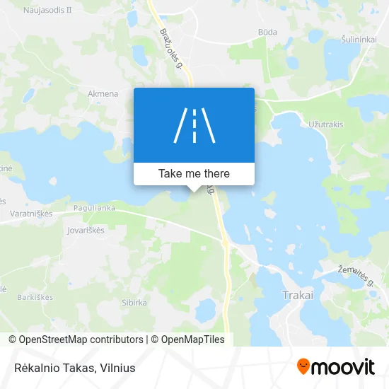 Rėkalnio Takas map