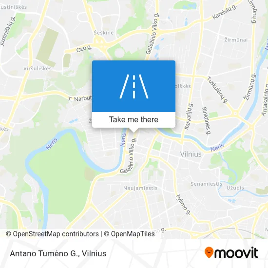 Antano Tumėno G. map