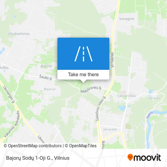 Bajorų Sodų 1-Oji G. map