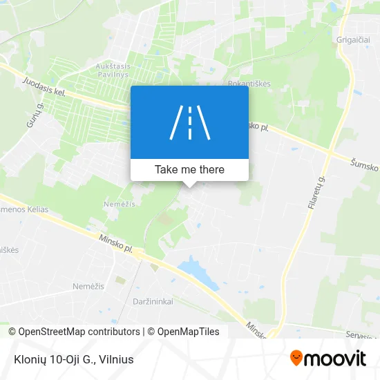 Klonių 10-Oji G. map