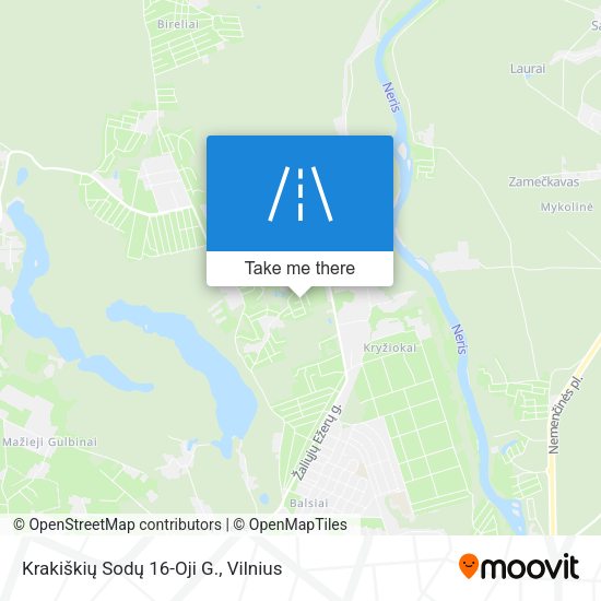 Krakiškių Sodų 16-Oji G. map