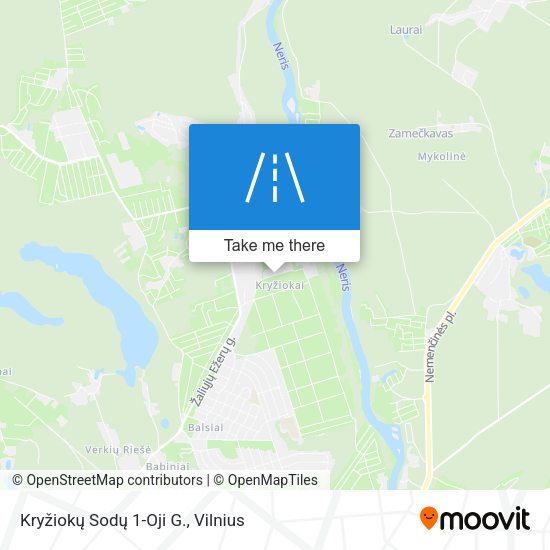 Kryžiokų Sodų 1-Oji G. map