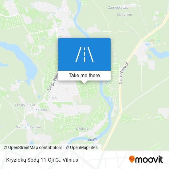 Kryžiokų Sodų 11-Oji G. map