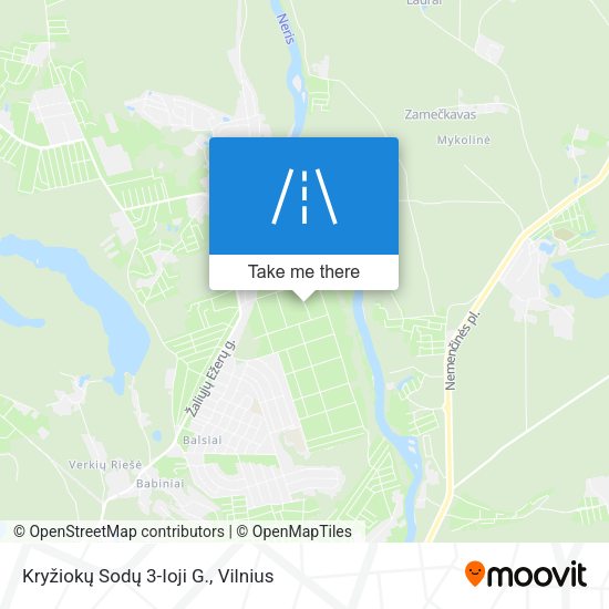Kryžiokų Sodų 3-Ioji G. map