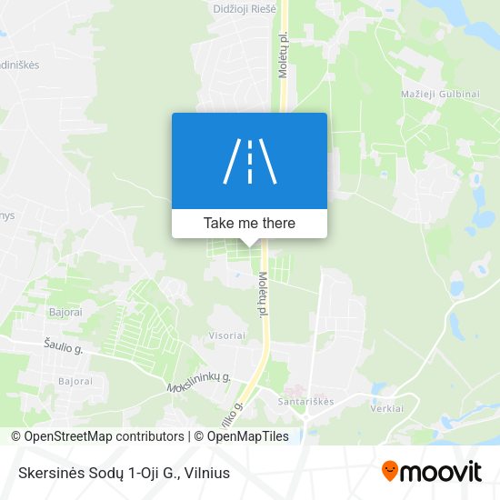 Skersinės Sodų 1-Oji G. map