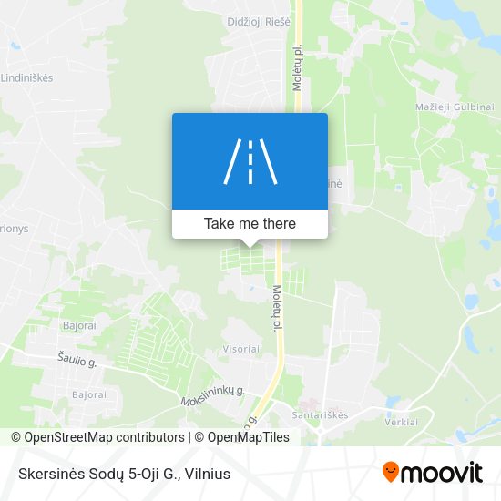 Skersinės Sodų 5-Oji G. map