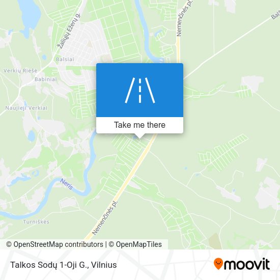 Talkos Sodų 1-Oji G. map