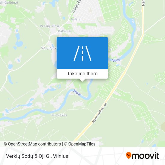 Verkių Sodų 5-Oji G. map