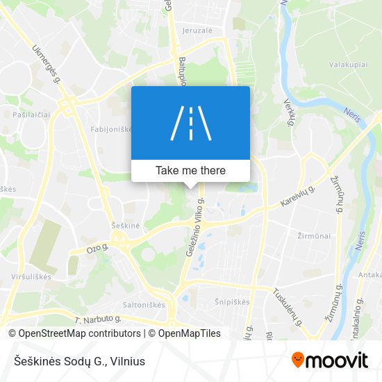 Šeškinės Sodų G. map