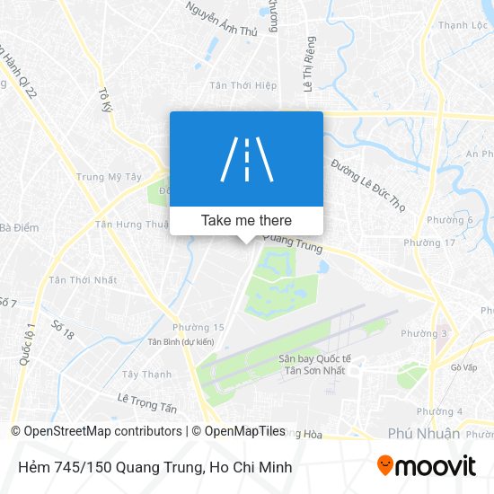 Hẻm 745/150 Quang Trung map