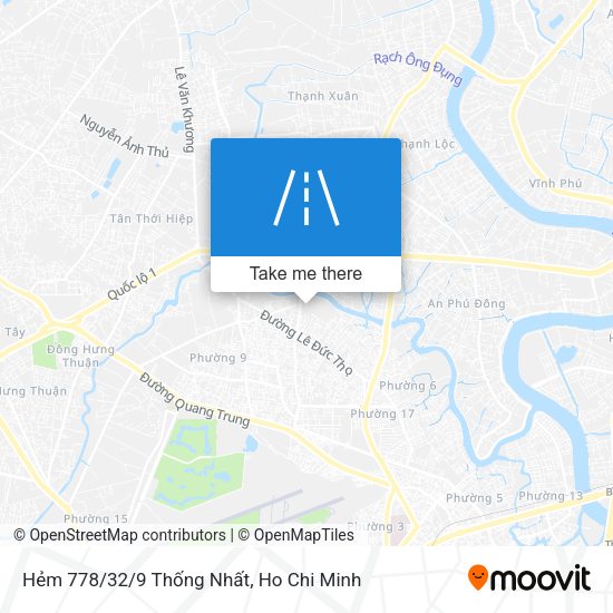 Hẻm 778/32/9 Thống Nhất map