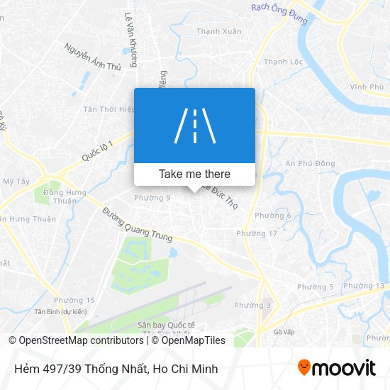 Hẻm 497/39 Thống Nhất map
