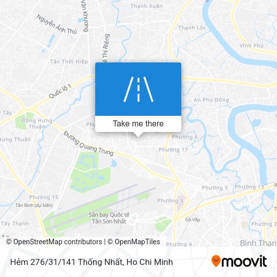 Hẻm 276/31/141 Thống Nhất map