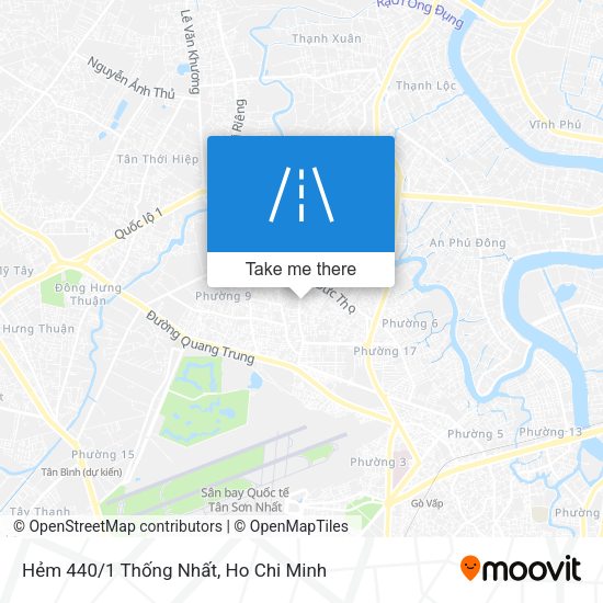 Hẻm 440/1 Thống Nhất map
