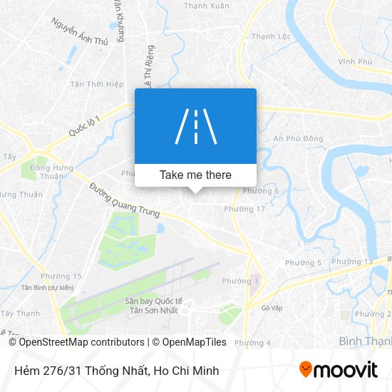 Hẻm 276/31 Thống Nhất map