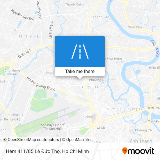 Hẻm 411/85 Lê Đức Thọ map