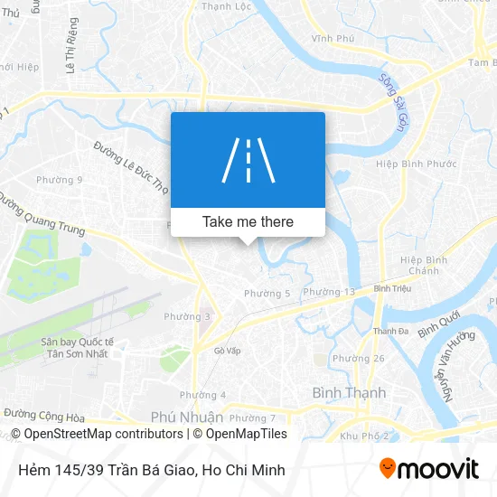 Hẻm 145/39 Trần Bá Giao map