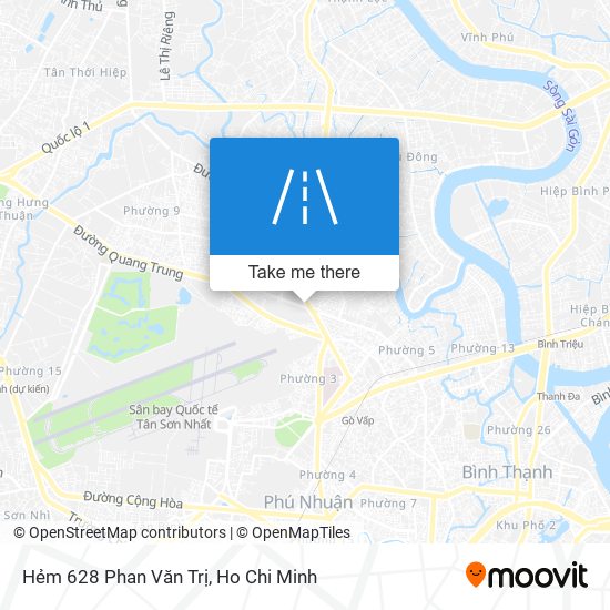 Hẻm 628 Phan Văn Trị map