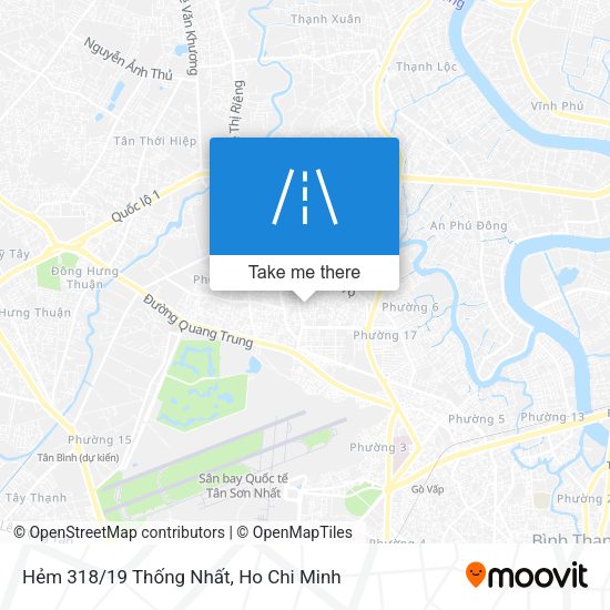 Hẻm 318/19 Thống Nhất map