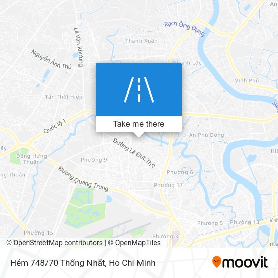 Hẻm 748/70 Thống Nhất map