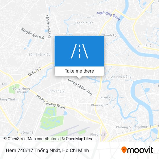 Hẻm 748/17 Thống Nhất map