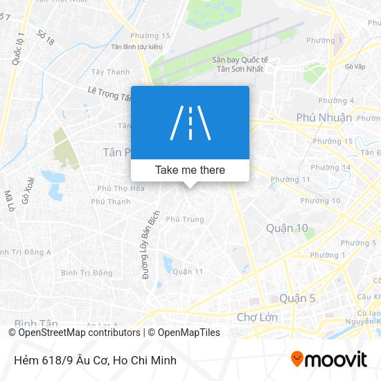 Hẻm 618/9 Âu Cơ map