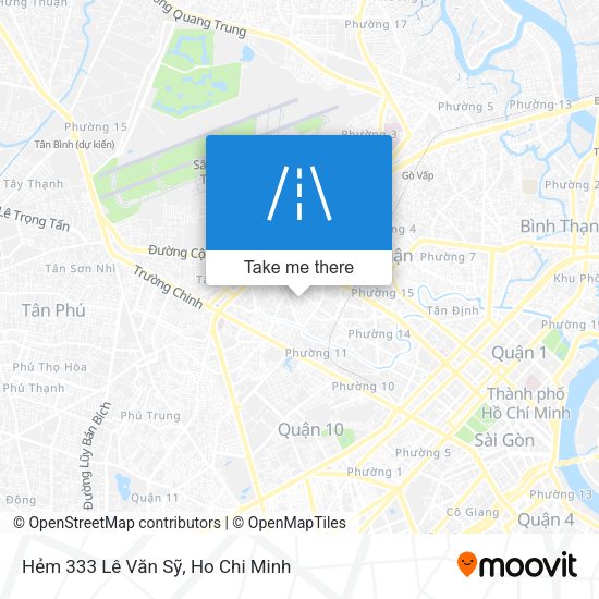 Hẻm 333 Lê Văn Sỹ map
